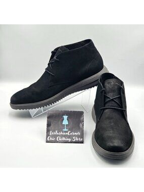 Cole Haan Men's Black Suede Lightweight Original Grand Chukka Boots Size 13 2955
